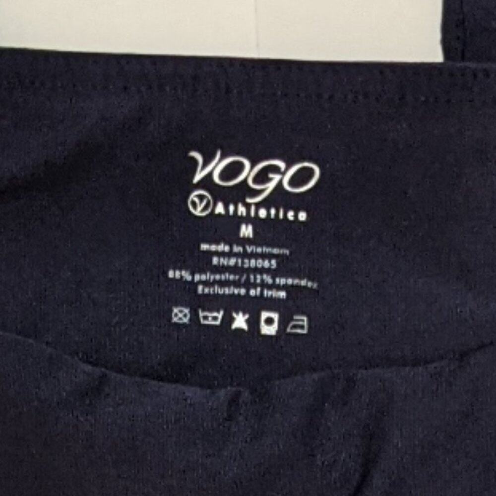 VOGO Purple Athletic Leggings Ankle Braid Detail Cropped Activewear Gym Yoga M - Picture 9 of 10